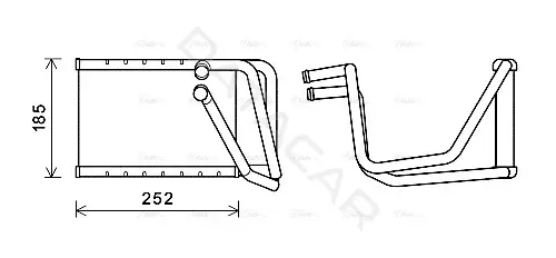 Радиатор печки AVA HY6438