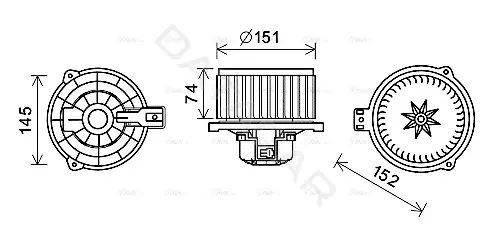 Моторчик печки AVA HY8429