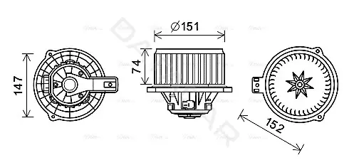 Моторчик печки AVA HY8434