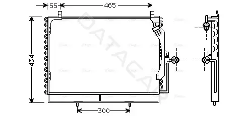 Радиатор кондиционера AVA MS5161