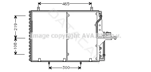Радиатор кондиционера AVA MS5169