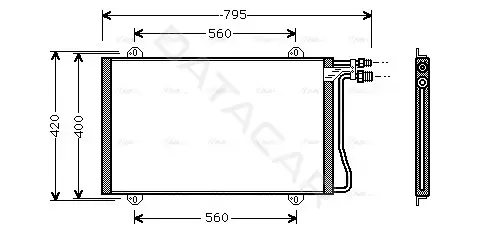 Радиатор кондиционера AVA MS5219