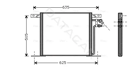 Радиатор кондиционера AVA MS5220