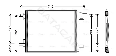 Радиатор кондиционера AVA MS5270