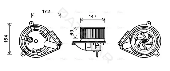 Моторчик печки AVA MS8616