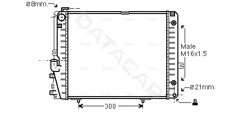 Радиатор охлаждения AVA MSA2072