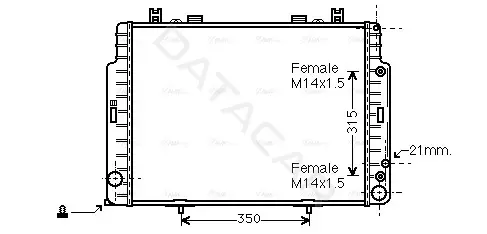 Радиатор охлаждения AVA MSA2131