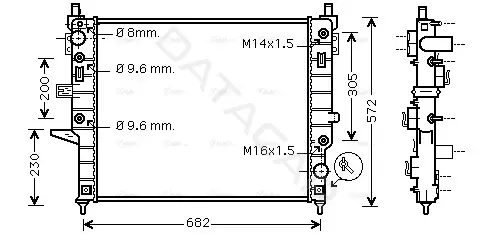 Радиатор охлаждения AVA MSA2271