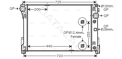 Радиатор охлаждения AVA MSA2546
