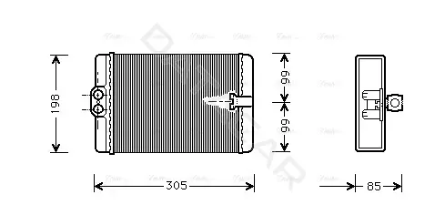 Радиатор печки AVA MSA6250