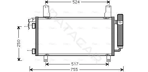 Радиатор кондиционера AVA MZ5157D