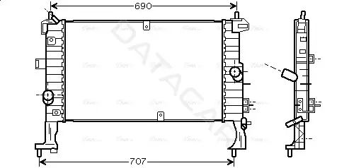 Радиатор охлаждения AVA OL2346
