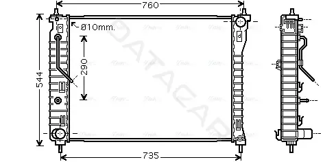 Радиатор охлаждения AVA OL2434