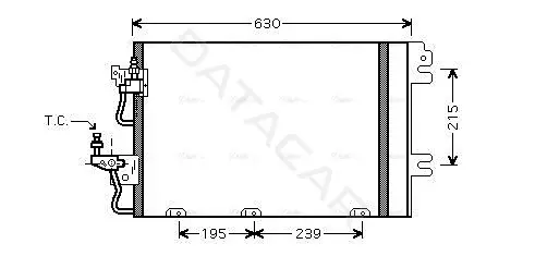 Радиатор кондиционера AVA OL5366D