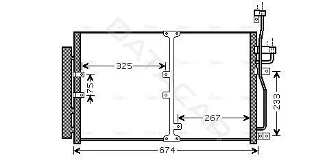 Радиатор кондиционера AVA OL5425D