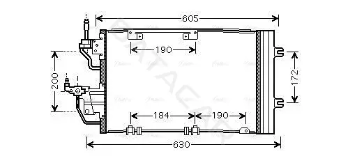 Радиатор кондиционера AVA OL5454D