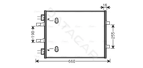 Радиатор кондиционера AVA OL5480