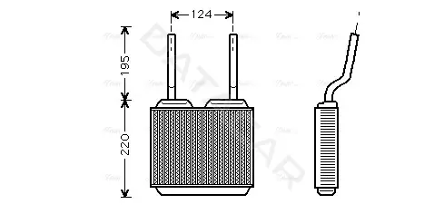 Радиатор печки AVA OL6132