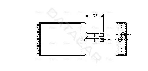 Радиатор печки AVA OL6216