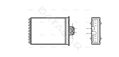Радиатор печки AVA OL6217
