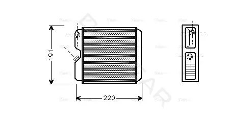 Радиатор печки AVA OL6240