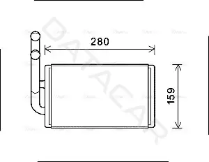 Радиатор печки AVA OL6570