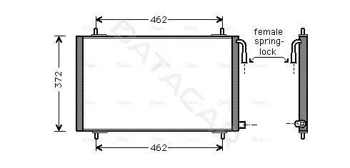 Радиатор кондиционера AVA PE5191