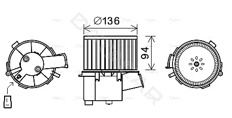 Моторчик печки AVA PE8377