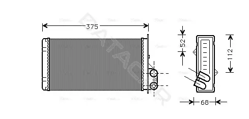 Радиатор печки AVA RT6226