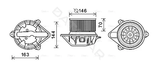 Моторчик печки AVA RT8577