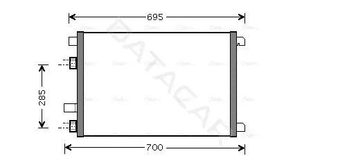 Радиатор кондиционера AVA RTA5305