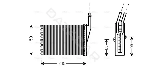Радиатор печки AVA RTA6249