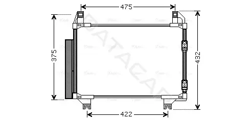 Радиатор кондиционера AVA TOA5404D