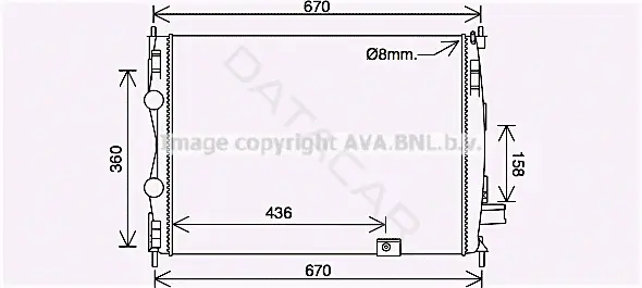 Радиатор охлаждения AVA DN2445