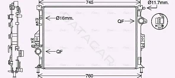 Радиатор охлаждения AVA FD2639
