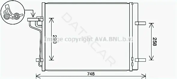 Радиатор кондиционера AVA FD5647D