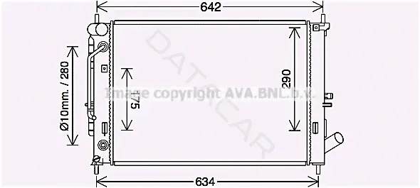Радиатор охлаждения AVA HY2465