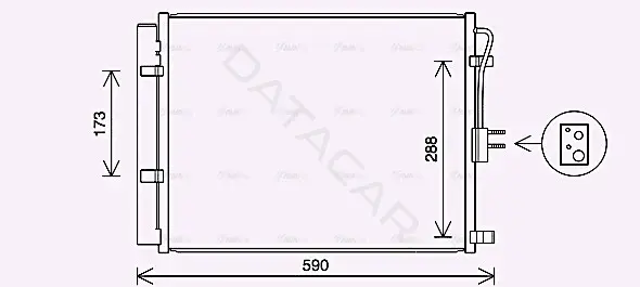 Радиатор кондиционера AVA KA5286D