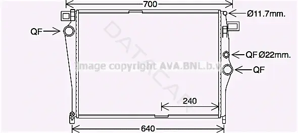 Радиатор охлаждения AVA MS2703