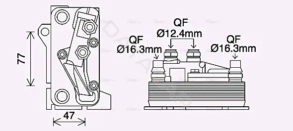 Радиатор АКПП AVA MS3714