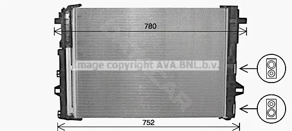Радиатор кондиционера AVA MS5716D