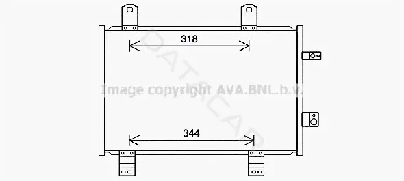 Радиатор кондиционера AVA MZ5284