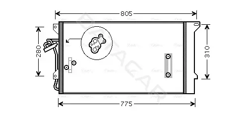 Радиатор кондиционера AVA VNA5244D