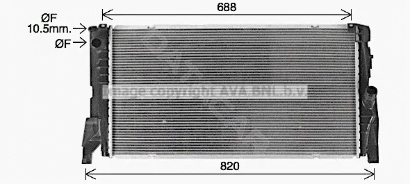 Радиатор охлаждения AVA BW2585