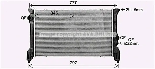 Радиатор охлаждения AVA MS2725