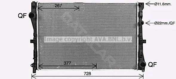 Радиатор охлаждения AVA MS2728