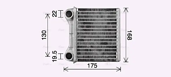 Радиатор печки AVA MS6762