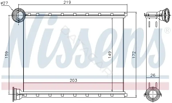 Радиатор печки AVA MS6810