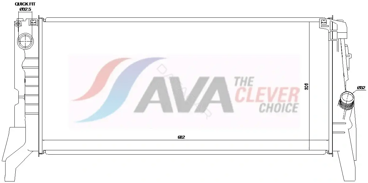 Радиатор охлаждения AVA BW2657