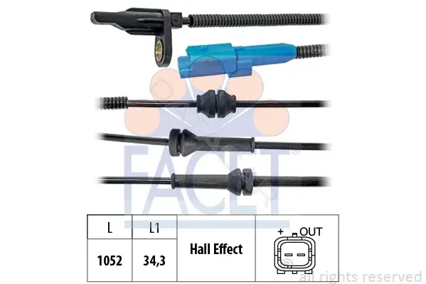 Датчик АБС FACET 21.0025